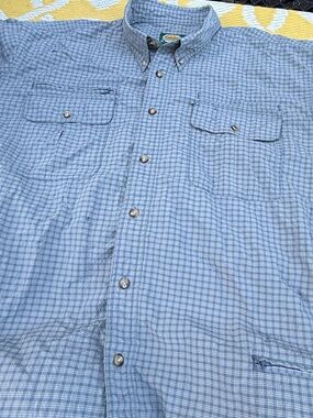 Cabela's Light Blue Check Button-Down Shirt